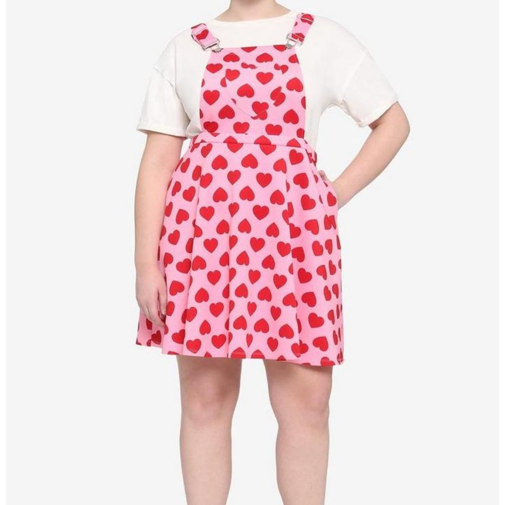 Pink & Red Heart Skirtall Plus Size NWT